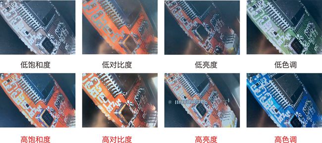 SIE工業(yè)視頻內(nèi)窺鏡色調(diào)、飽和度效果對比