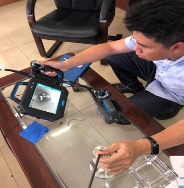 亞泰光電工業(yè)內(nèi)窺鏡的演示